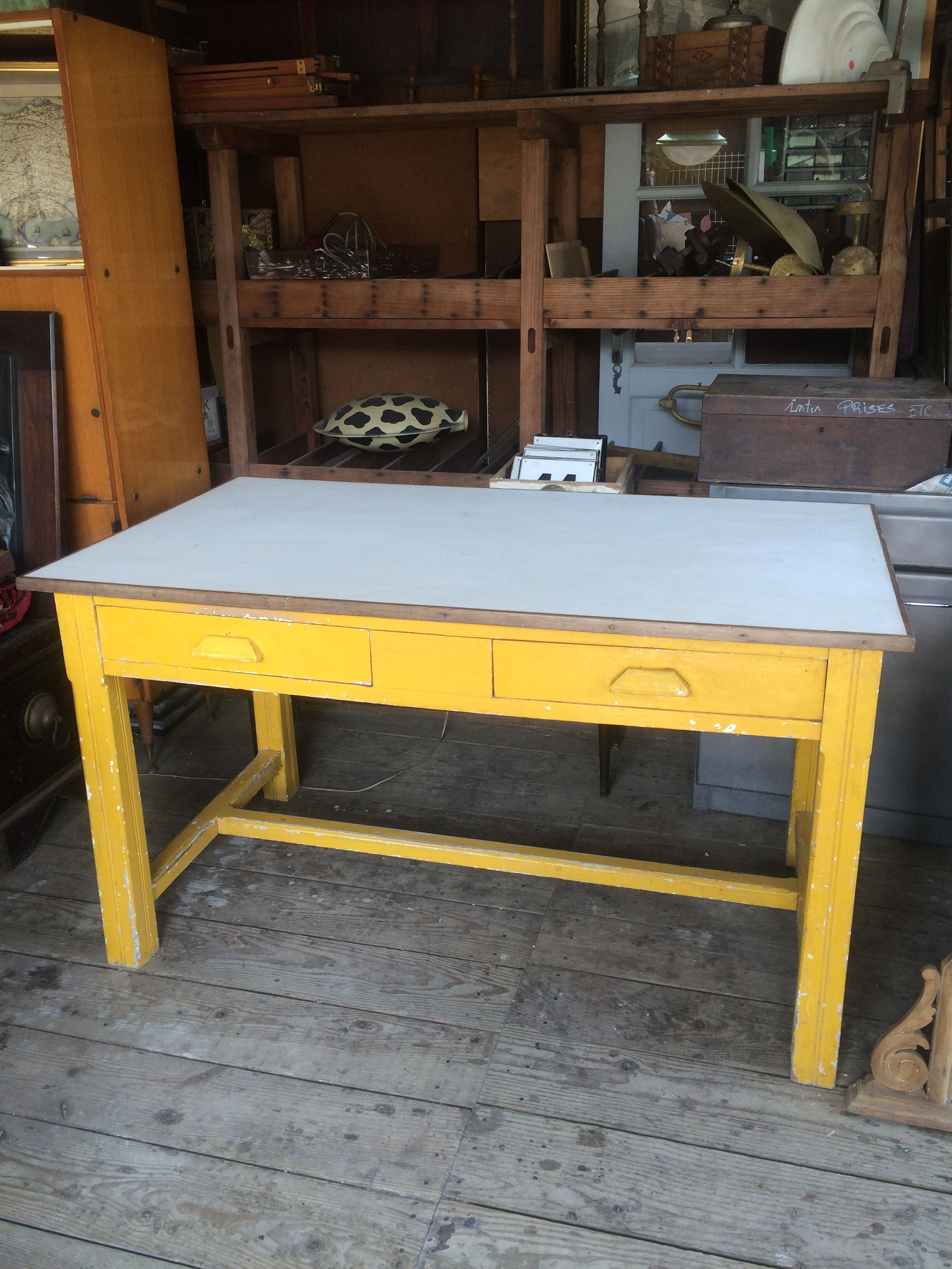 Yellow kitchen table