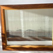 Art deco mirror 1920 wood and silver vintage