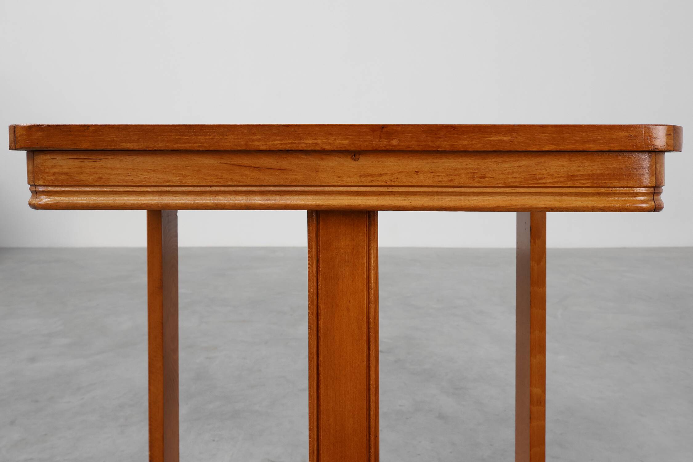 Belgian Art Deco side table with geometric top, ca. 1920