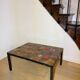 Coffee table in ceramic by Jean Gregorieff