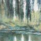 Huile sur toile "Lac aux nénuphars" signée