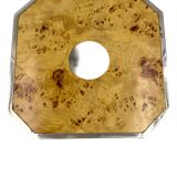 Tommaso Barbi, Hollywood regency burl wood tray, Italy 1970s