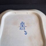 Square ceramic dish from Gien, Peonies model