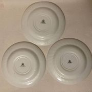 Royal Wessex English mail coach blue dinner plates