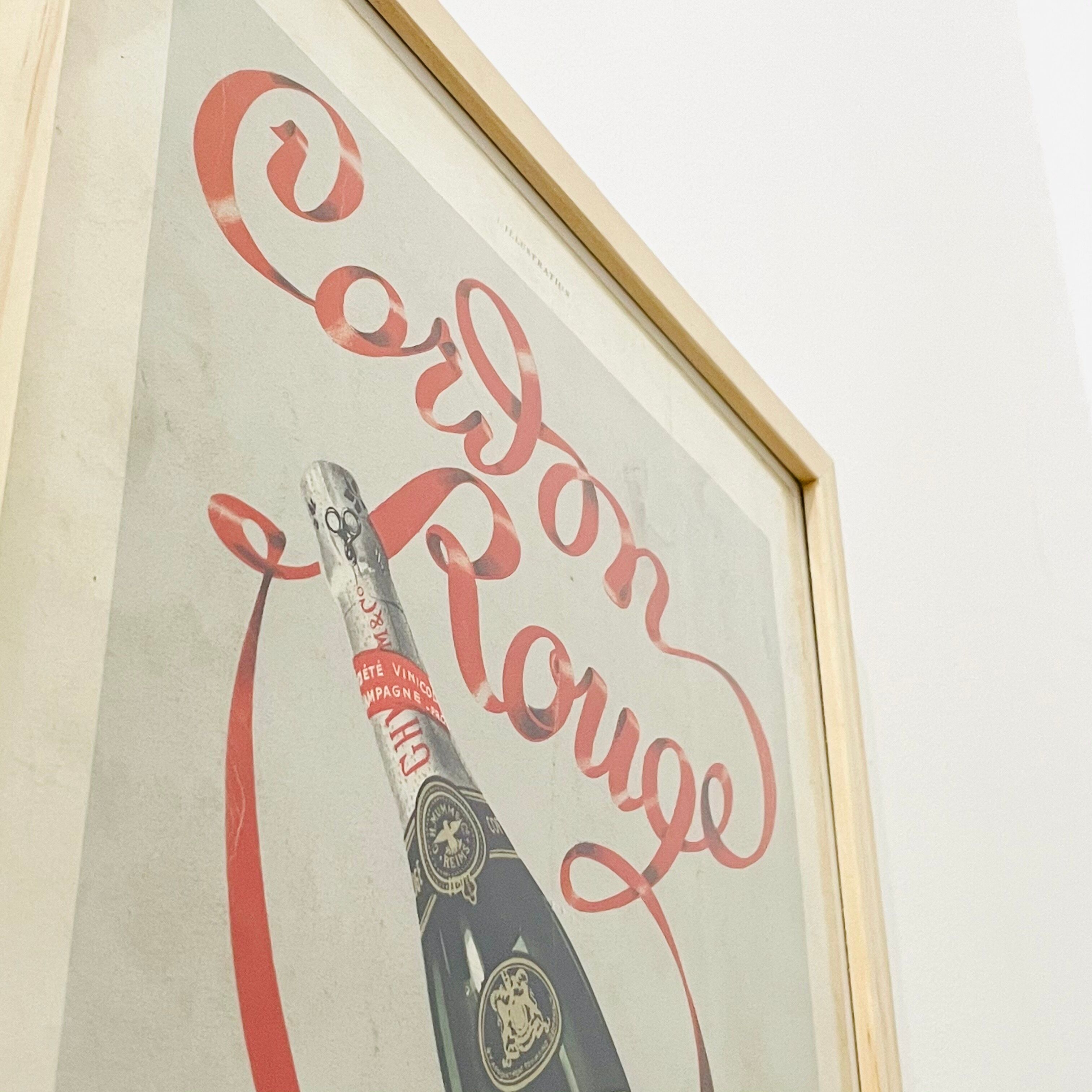 Champagne illustration Cordon Rouge G.H Mumm from 1937 - 30x40cm