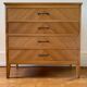 Scandinavian 4-drawer commode with vintage compass legs