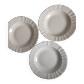 3 assiettes creuses B & C limoges