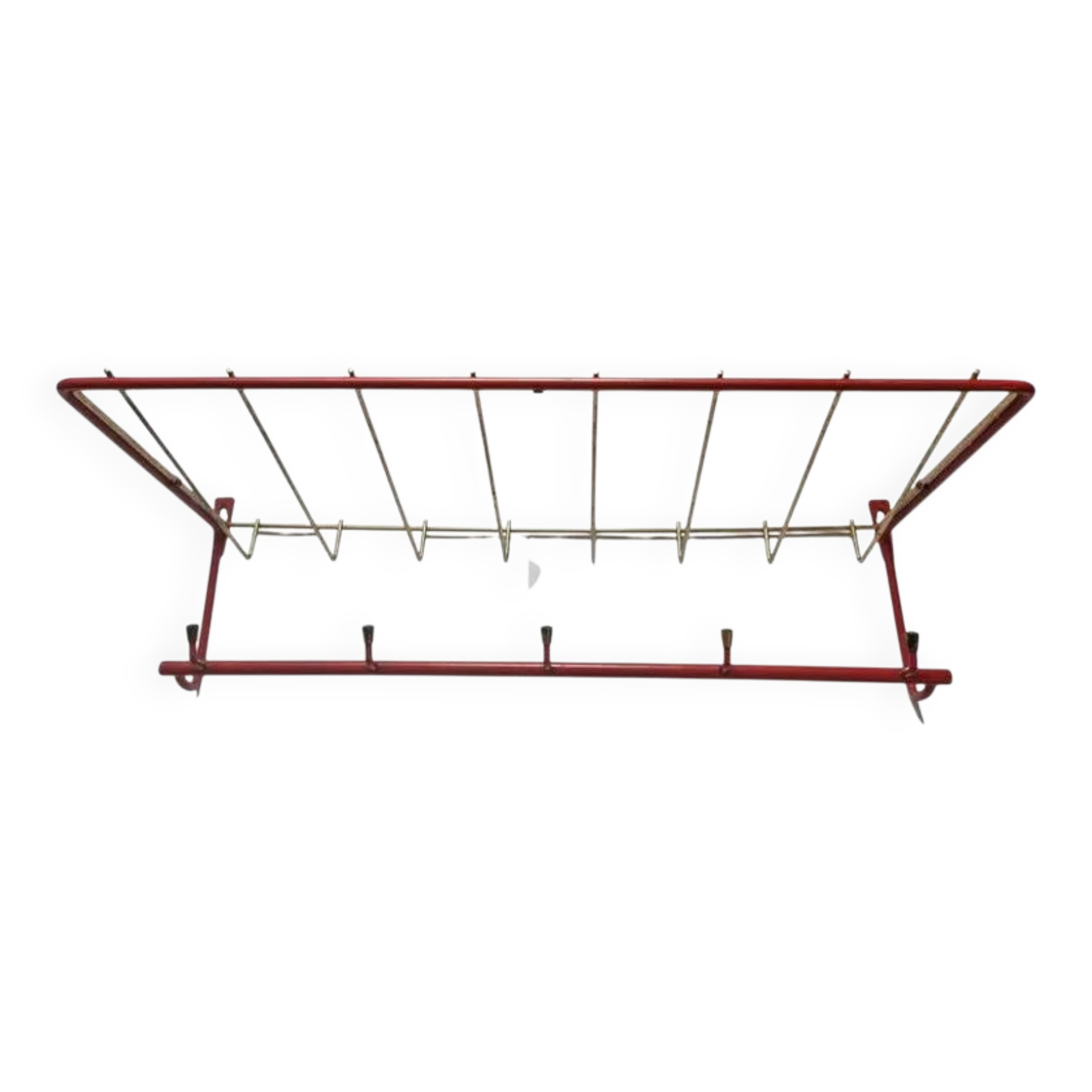 Midcentury Wall Brass Coat Rack, Germany, 1960s