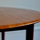 Scandinavian teak table vintage beveled 110 cm, 1960