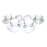 Service à café 4 tasses en porcelaine DESIGN style Colombina ALESSI