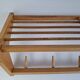 Uluv czechoslovakian mid-century wooden wall coat rack with shelf, 1970