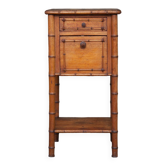 Bedside table wood imitation bamboo, bedside table, side table, interior decoration