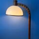 Mid-century floor lamp in brown wood by Steinhauer with an acrylic glass shade.