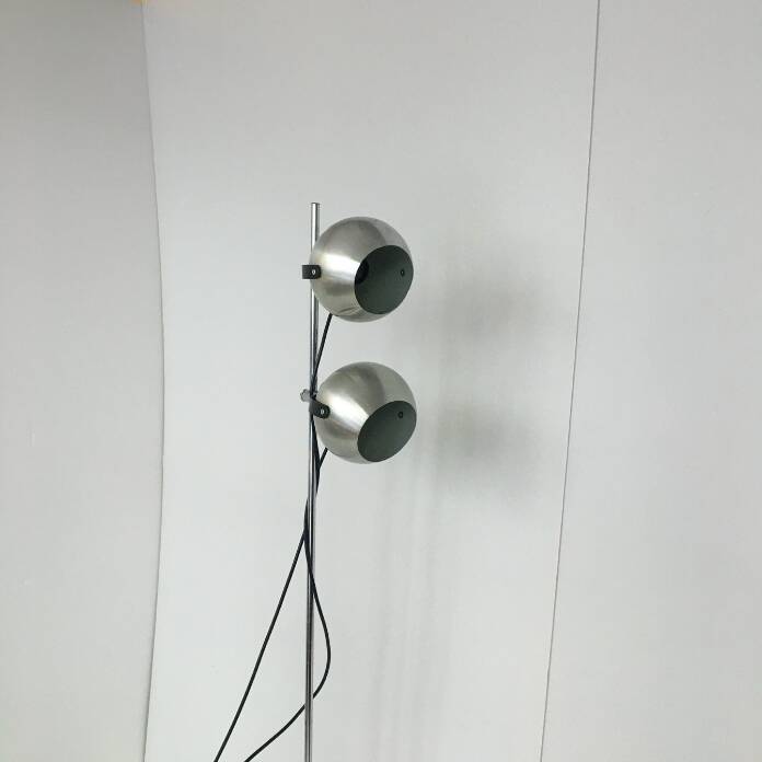Eyeball chrome floor lamp