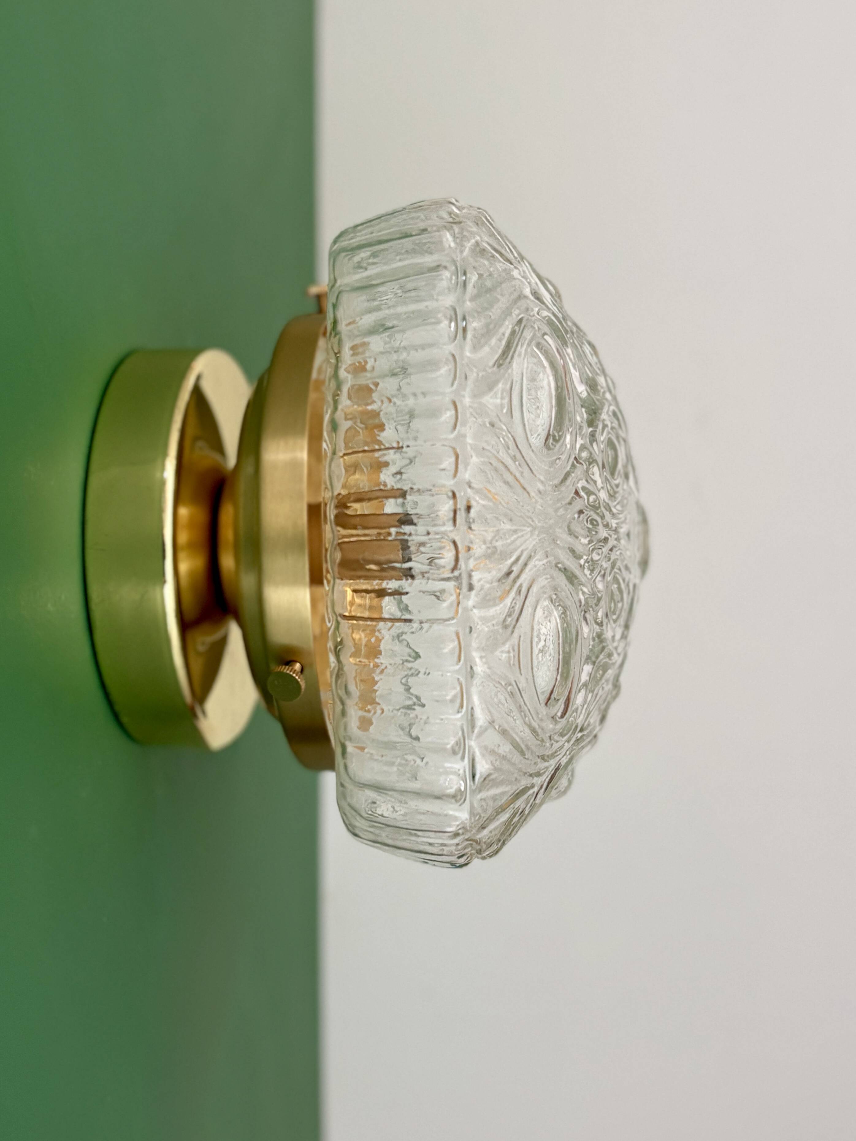 Vintage glass globe wall or ceiling light.