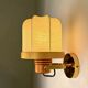 Italian articulated "Cocoon" wall light, resin and pine, 1970s
