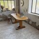 Brutalist pine oval table