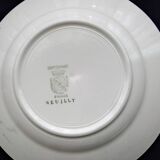 6 Sarreguemines earthenware dessert plates Neuilly model