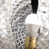 Midcentury Shell Trasparent Murano Glass Chandelier by Barovier e Toso, 194