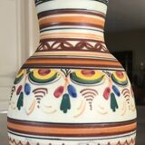 Vase pottery decorative porcelain stoneware decoration of painting polychrome hand 24 cm