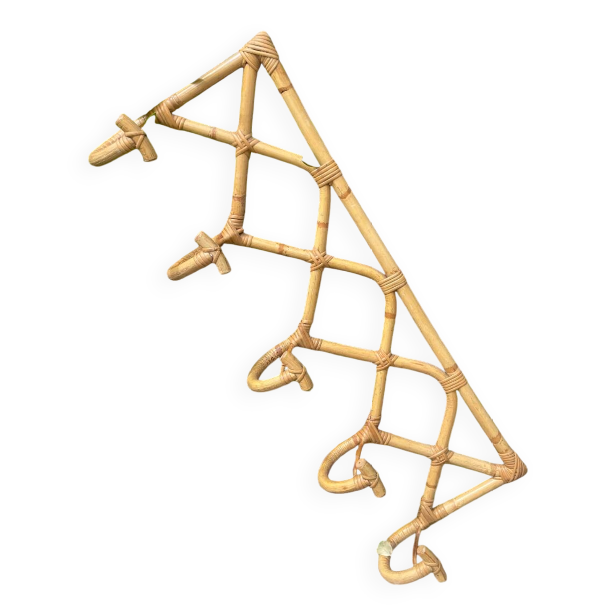 Rattan coat rack from the 70s