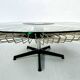 Italian rotating glass and metal coffee table designed for Prada, 1990s.