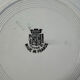 Set of 12 flat plates in Saint Amand earthenware, 22.5cm.