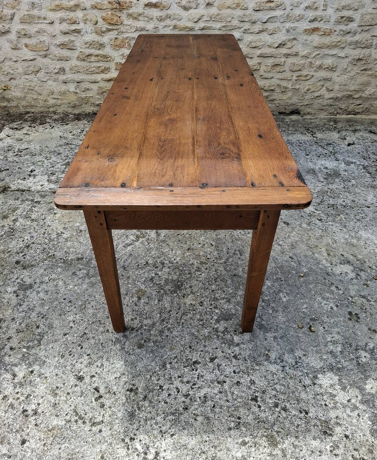 Table de ferme en chêne massif