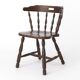 Vintage Western Style Wooden Chair, 1950s–1960s German Rustic Beechwood
