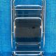Vintage folding server 1970 with 2 smoked glass trays