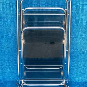 Vintage folding server 1970 with 2 smoked glass trays
