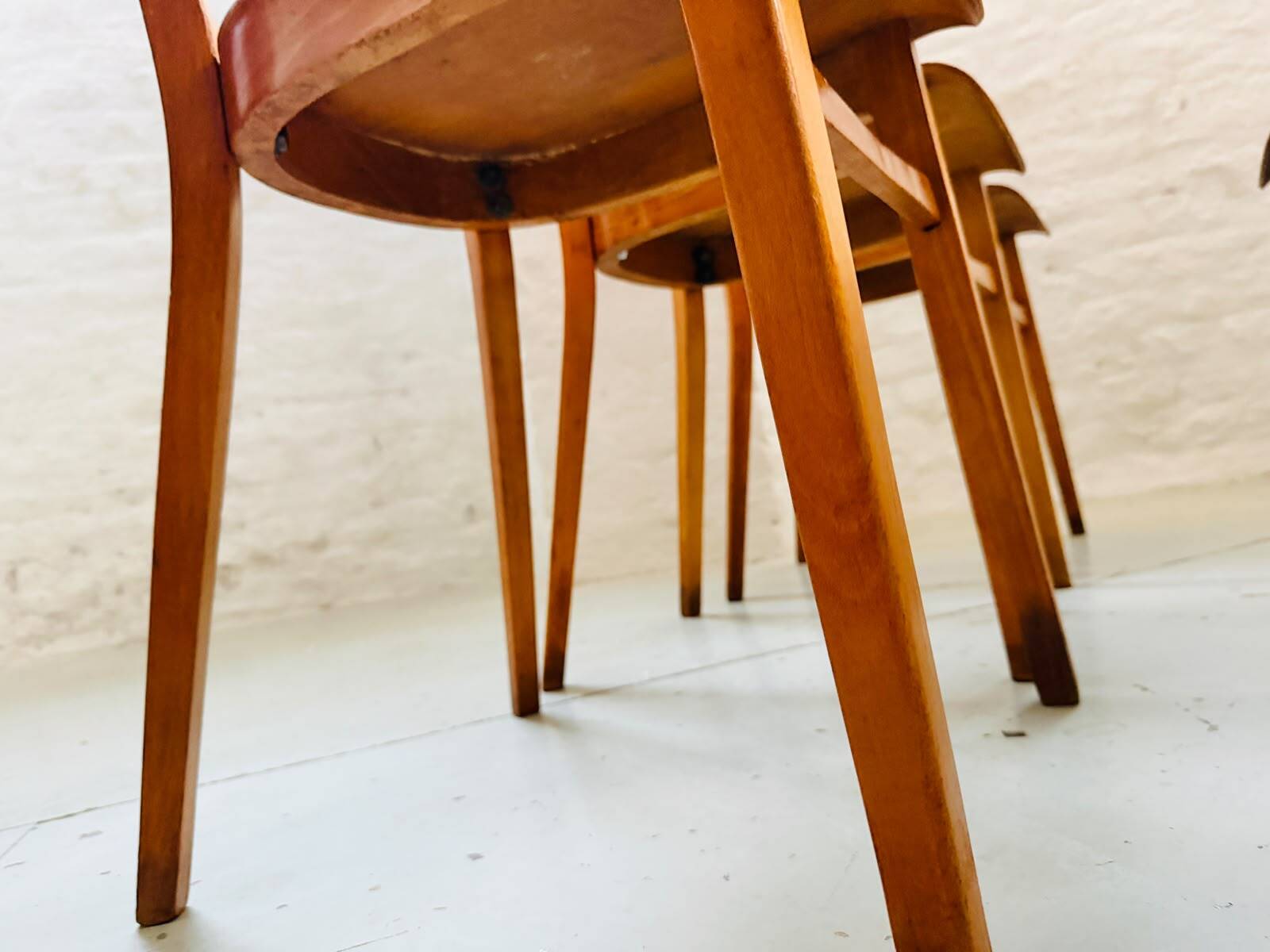 Thonet wooden chairs, 1960s – set of 20