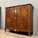Louis XV style crossbow sideboard in noble wood marquetry circa 1850