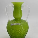 Vase verre vintage Opalina Fiorantina