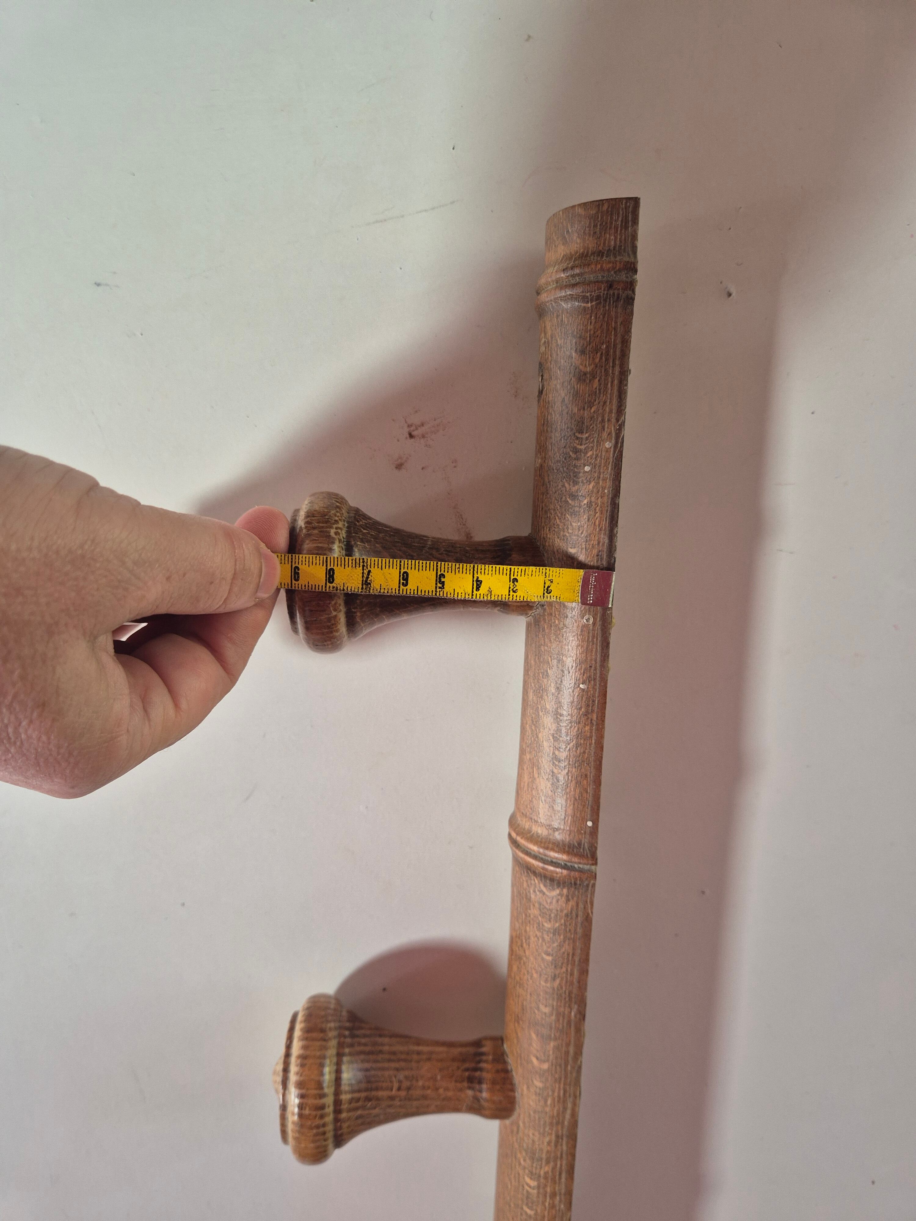 coat rack made of 3 vintage wooden hooks