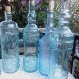 Set of old liquor bottles