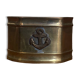 Ancien rond de serviette en laiton, décor ancre marine