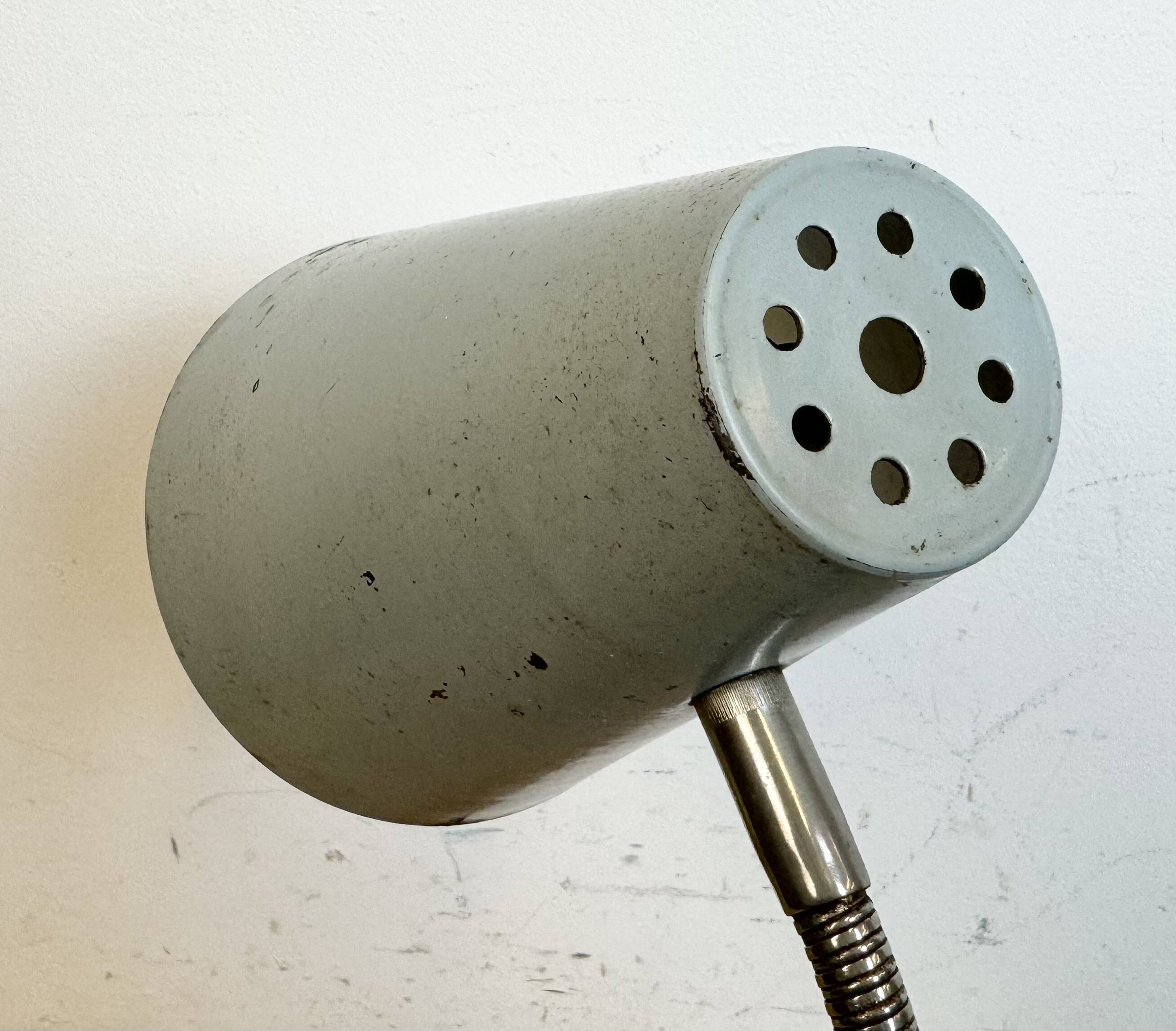 Grey Industrial Gooseneck Table Lamp from Zaos, 1960s