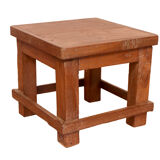 Old small Burmese teak workshop bedside table