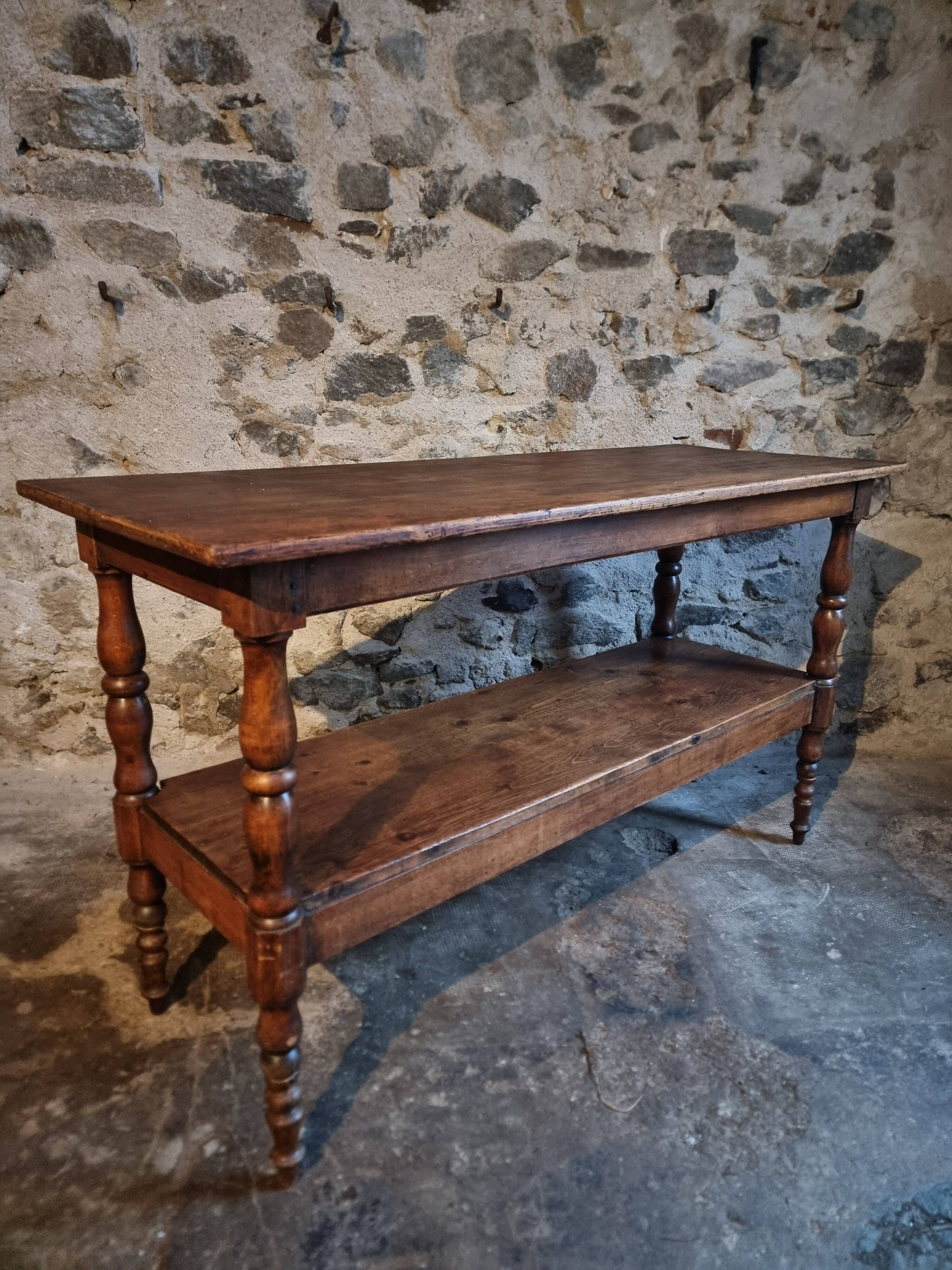 Console / service table or kitchen island French antique, 1880–1920