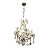 Louis XV style chandelier – 6 lights – patinated metal