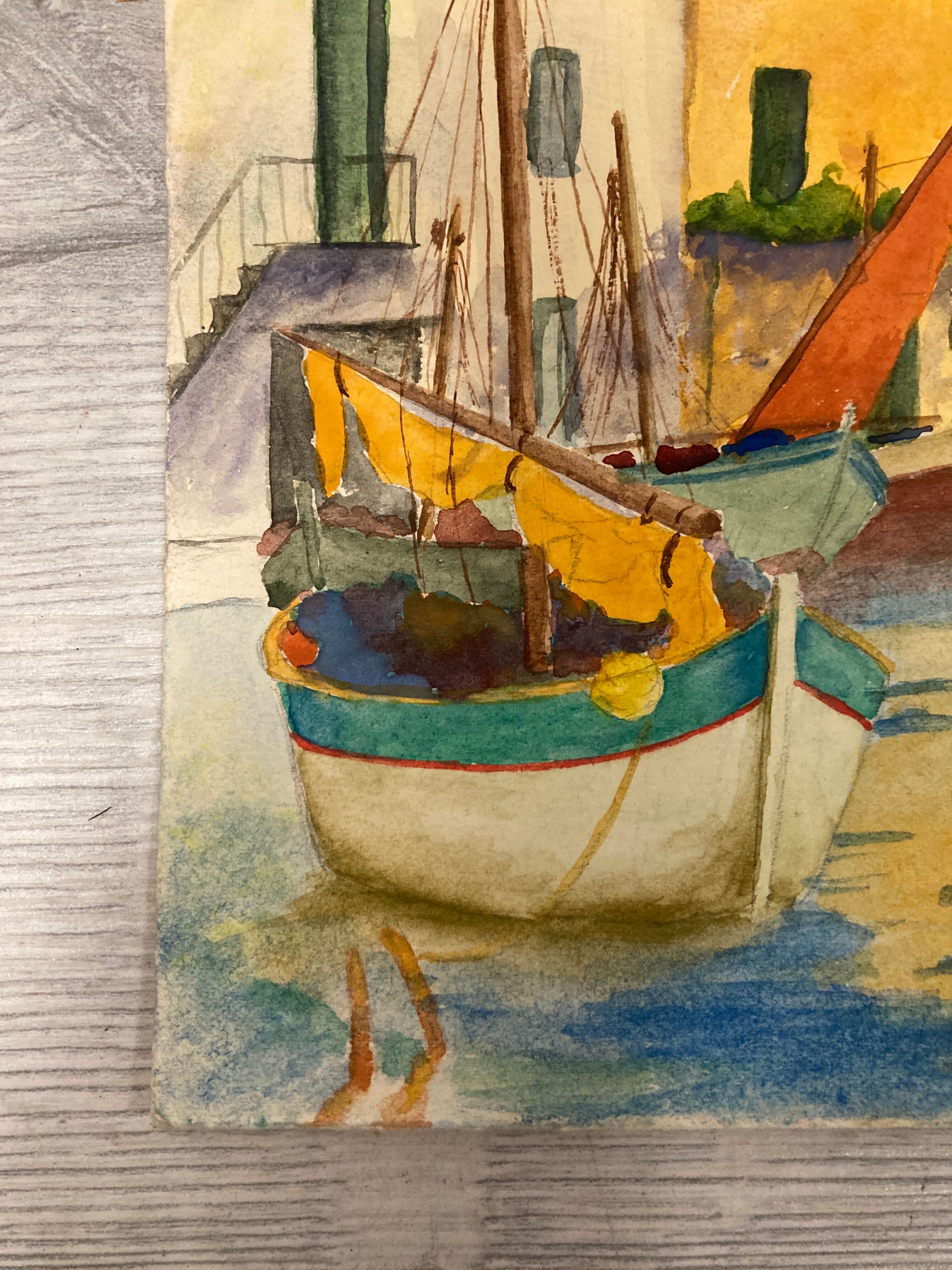 Aquarelle marine vintage