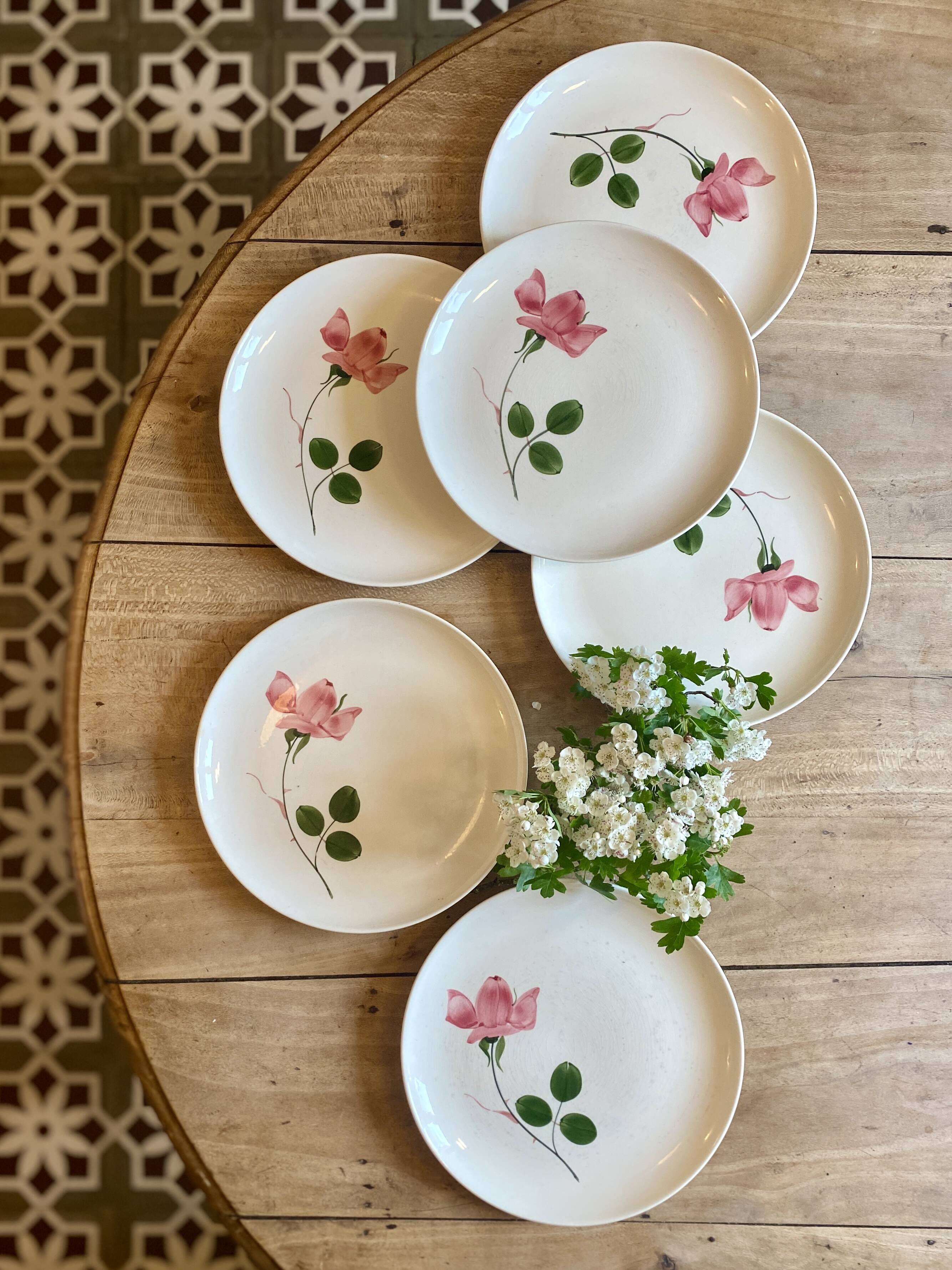 Set of 6 vintage flat plates - Magali model by Villeroy and Boch