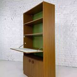 Bookcase with integrated desk/bar, 60s-70s design