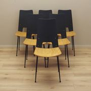 Set of six chairs, Italian design, 1950s, designer: Carlo Ratti, manufactur
