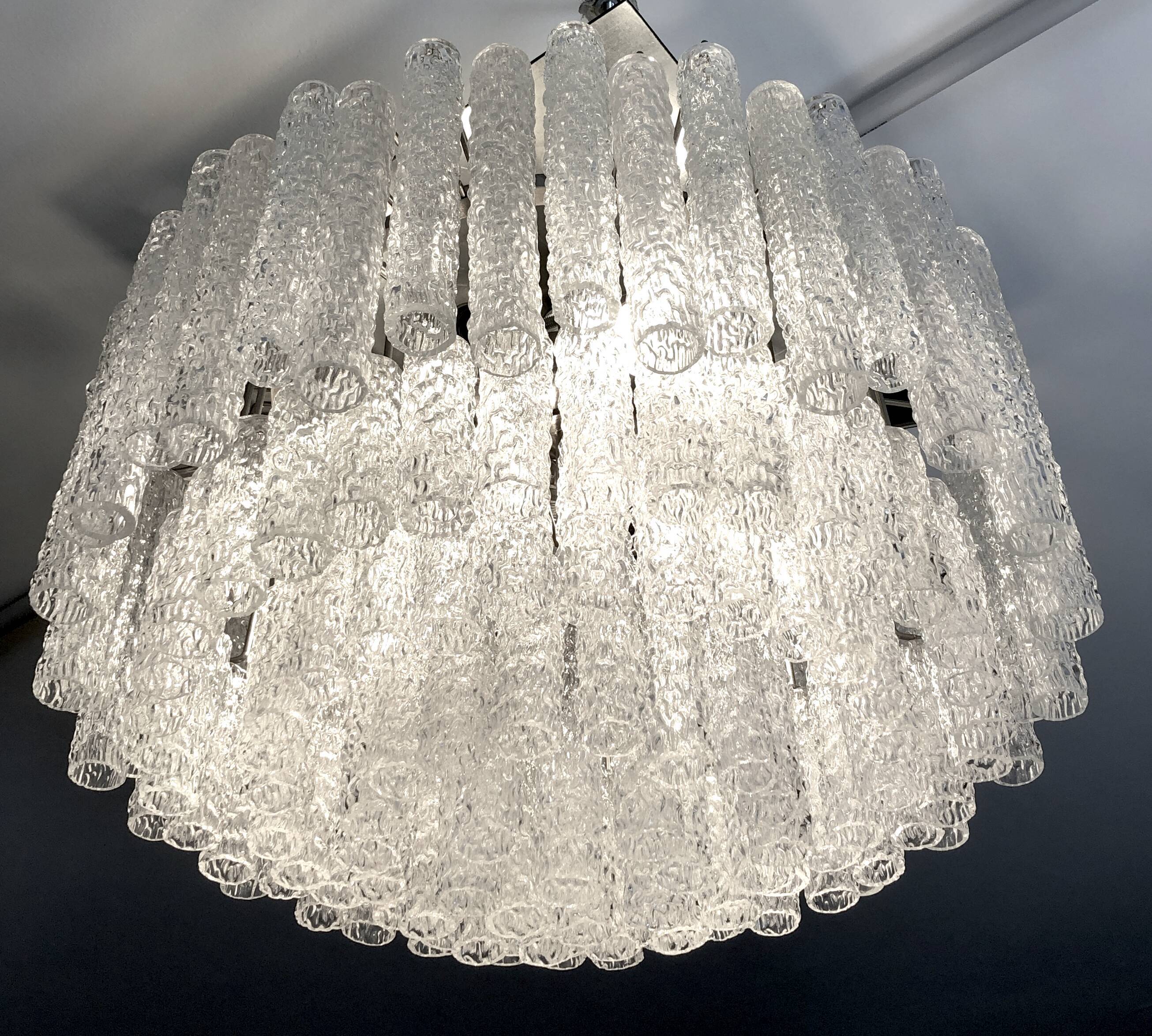 Vintage italian murano glass chandelier by Toni Zuccheri for Venini, 1960s