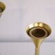 Set of 3 Scandinavian brass candle holders 1970