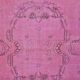 Tapis Oushak rose vintage