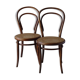 Two Turpe canned Bistro 1900 color rosewood chairs