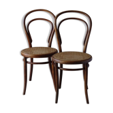 Deux chaises Turpe bistrot cannées 1900